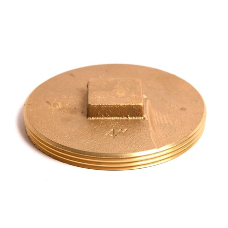 Thrifco Plumbing 4 Inch Brass Square Head Countersunk Plug 6744295